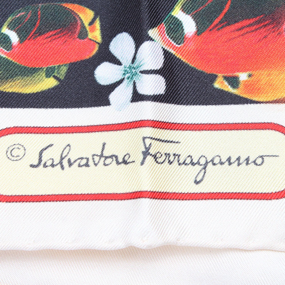 SALVATORE FERRAGAMO Floral Silk Scarf - Picture 7 of 8